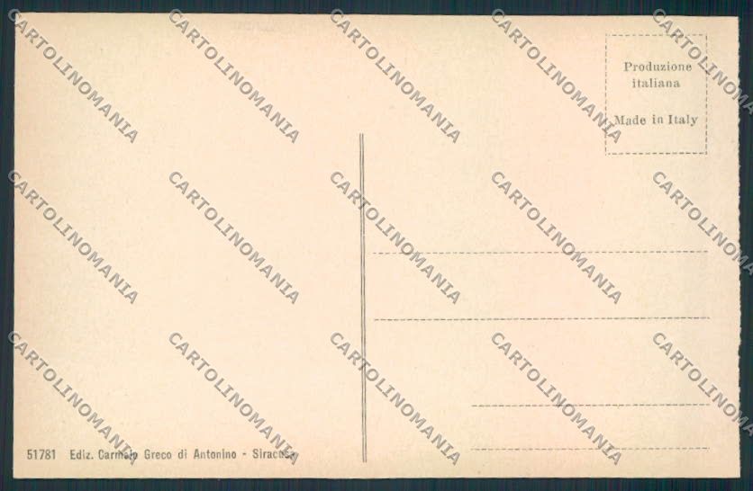 Siracusa Città cartolina MV6885 – retro