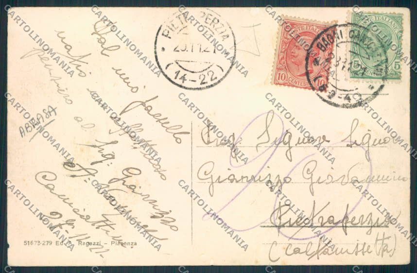 Siracusa Canicattini ABRASA cartolina MV7007 – retro