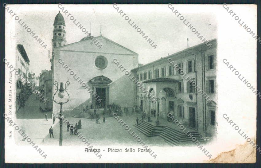 Arezzo Città PIEGHINA MACCHIA cartolina MV7099 – fronte