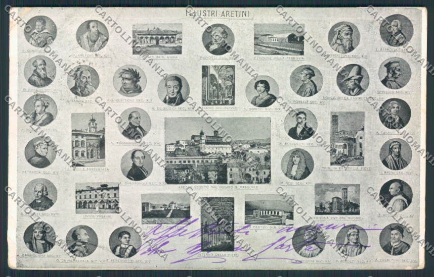 Arezzo Città PIEGHINE cartolina MV7126 – fronte