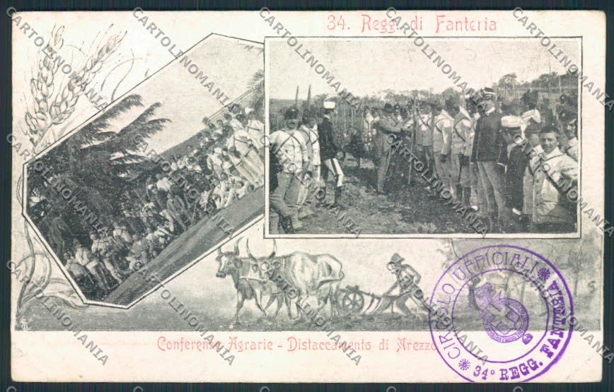 Arezzo Città Fanteria Agraria cartolina MV7140 – fronte