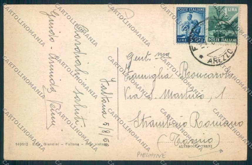Arezzo Faltona PIEGHINE cartolina MV7171 – retro