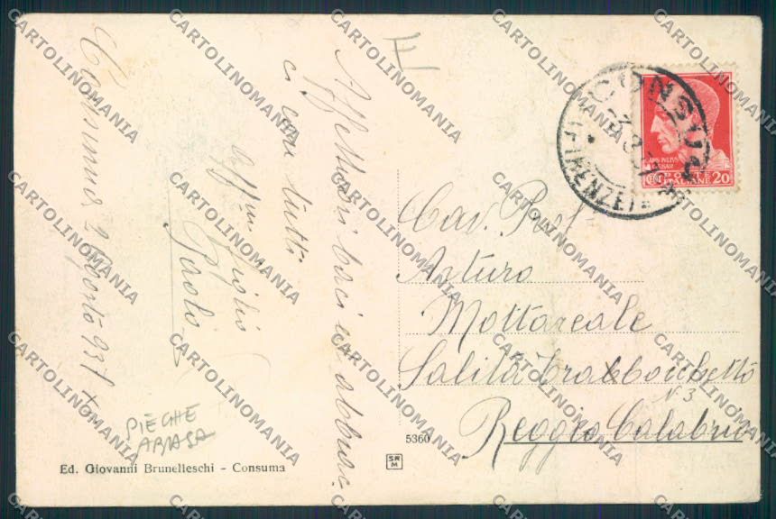 Arezzo Consuma PIEGHE ABRASA cartolina MV7176 – retro