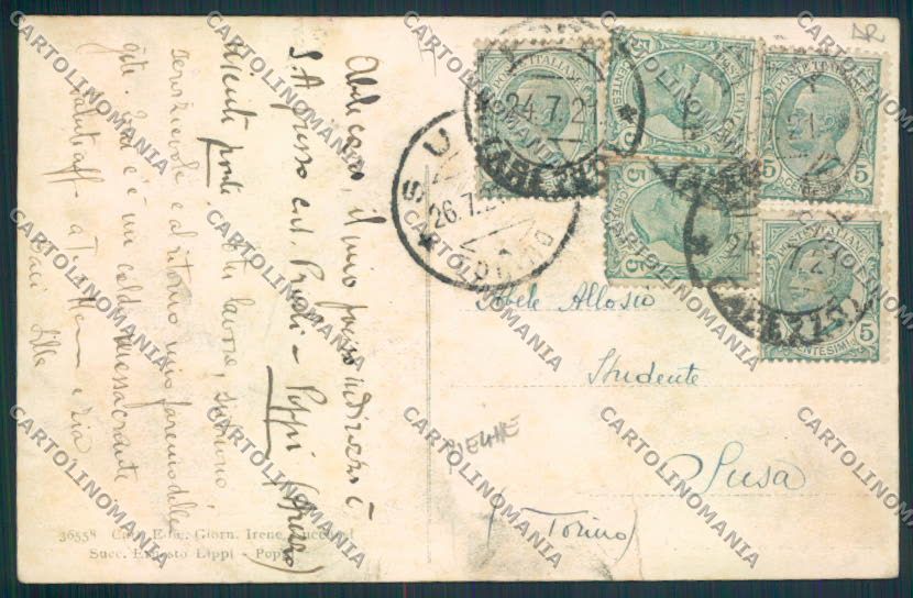 Arezzo Poppi PIEGHE cartolina MV7199 – retro
