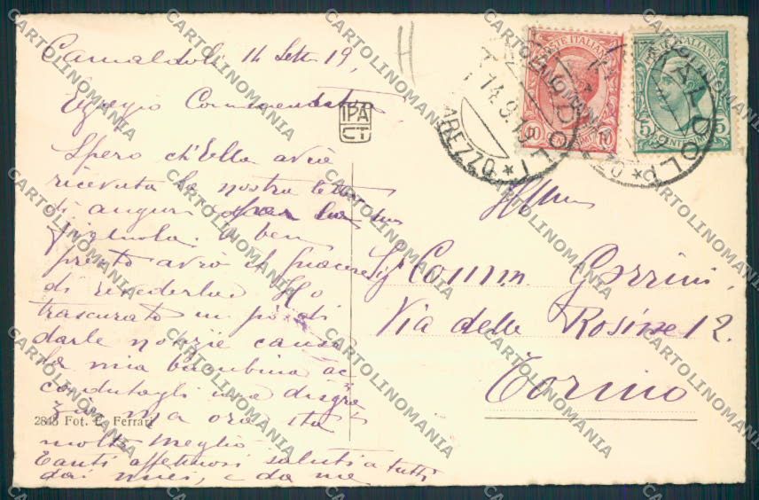 Arezzo Camaldoli cartolina MV7205 – retro