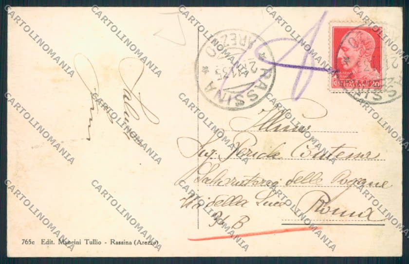 Arezzo Rassina Saluti da cartolina MV7221 – retro