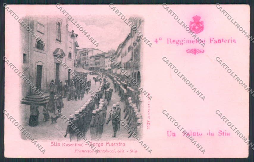Arezzo Stia Fanteria cartolina MV7273 – fronte