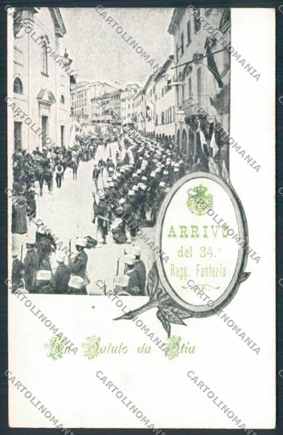 Arezzo Stia Fanteria cartolina MV7277 – fronte
