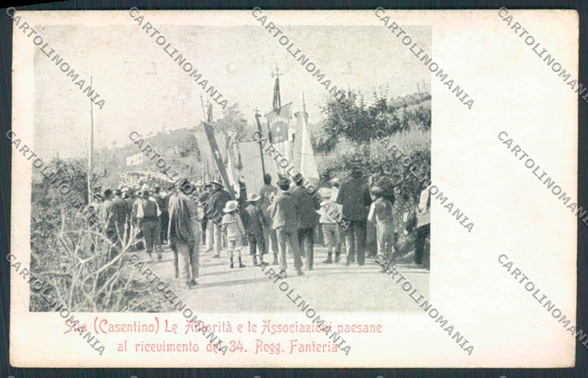 Arezzo Stia Fanteria PIEGHINA cartolina MV7281 – fronte