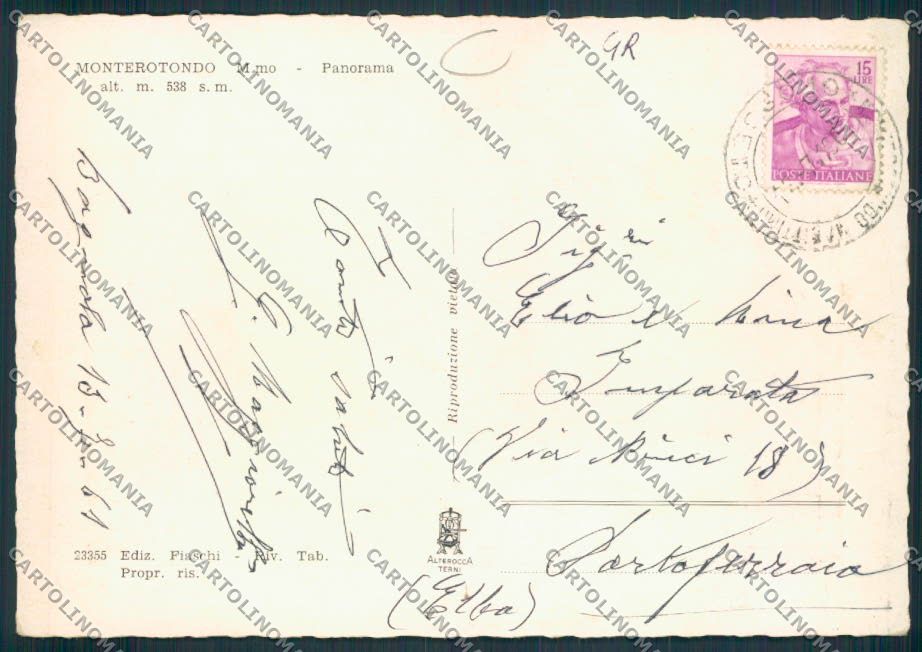 Grosseto Monterotondo ADESIVO FG cartolina MV7336 – retro