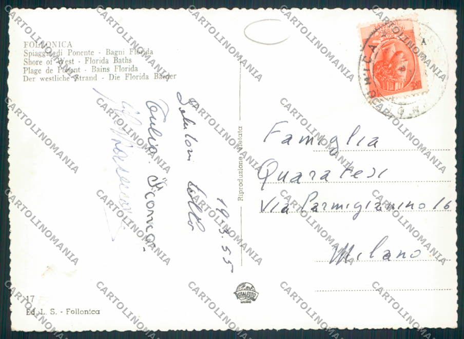 Grosseto Follonica Foto FG cartolina MV7341 – retro