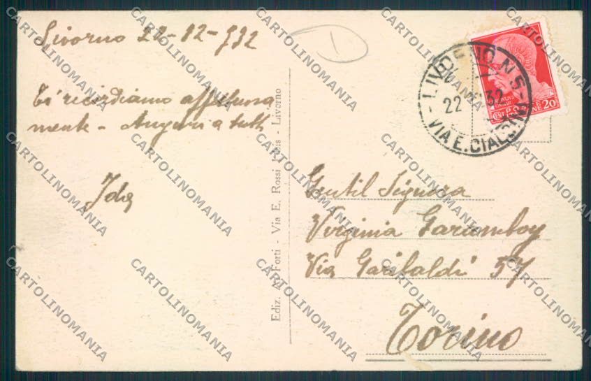 Livorno Città cartolina MV7363 – retro