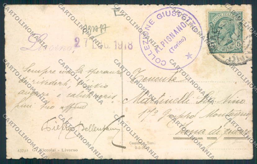 Livorno Città ABRASA cartolina MV7373 – retro