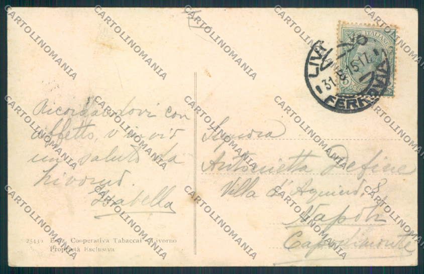 Livorno Città cartolina MV7374 – retro