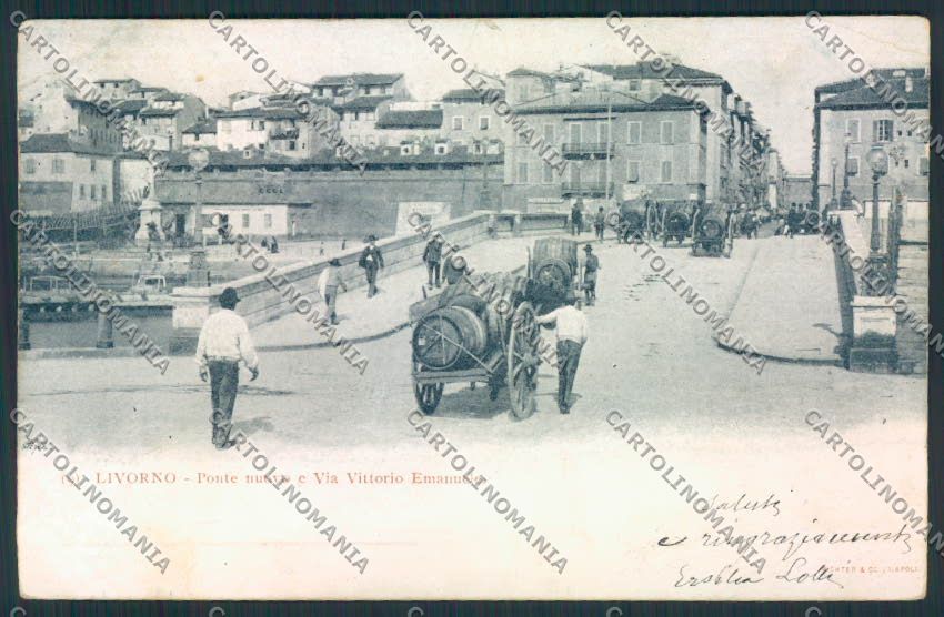 Livorno Città PIEGHINE cartolina MV7412 – fronte