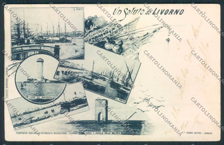 Livorno Città Saluti da Faro cartolina MV7414 – fronte