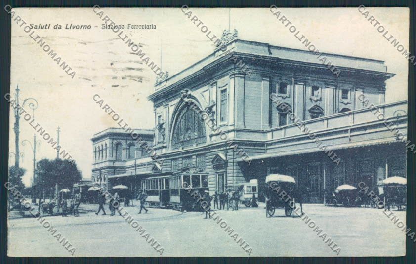 Livorno Città Stazione Tram cartolina MV7426 – fronte