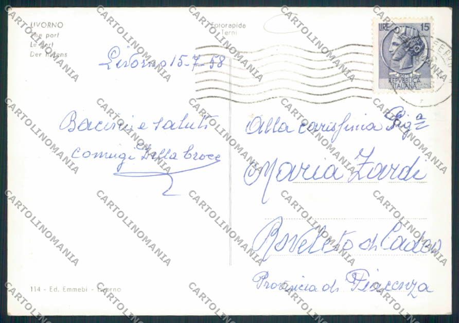 Livorno Città Foto FG cartolina MV7452 – retro