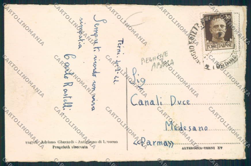 Livorno Antignano PIEGHINE ABRASA cartolina MV7454 – retro