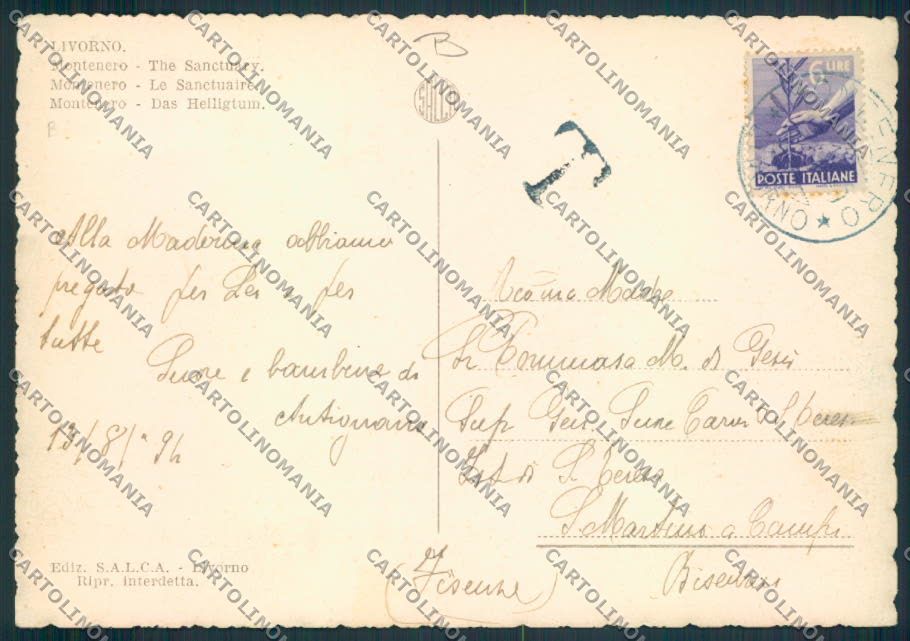 Livorno Montenero FG cartolina MV7479 – retro