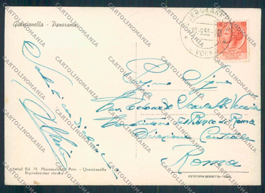 Livorno Quercianella FG cartolina MV7481 – retro