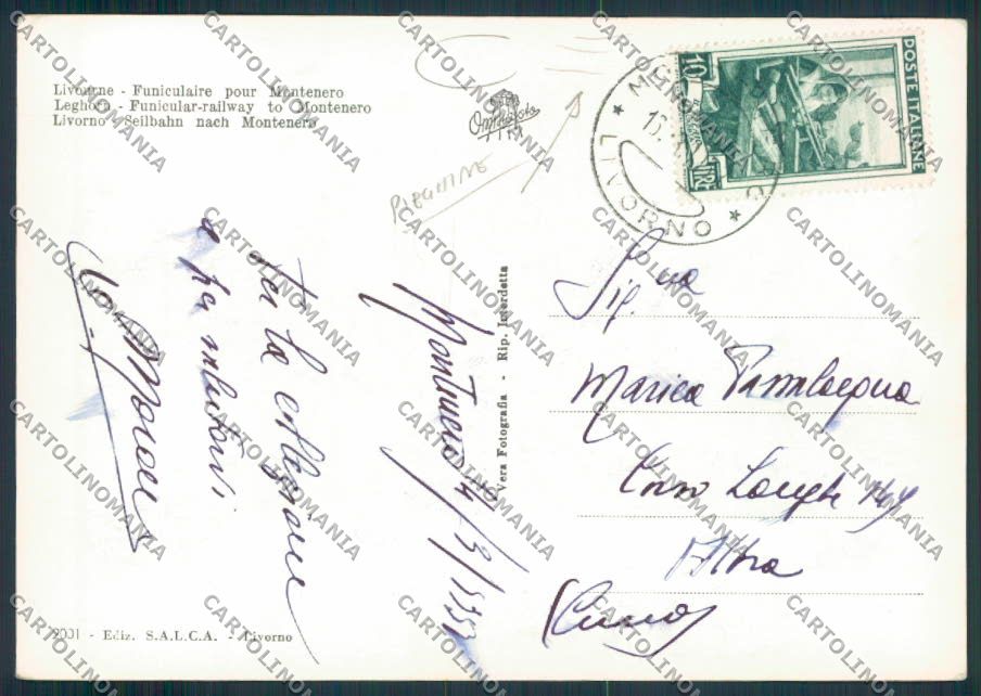 Livorno Montenero Foto PIEGHINE FG cartolina MV7482 – retro