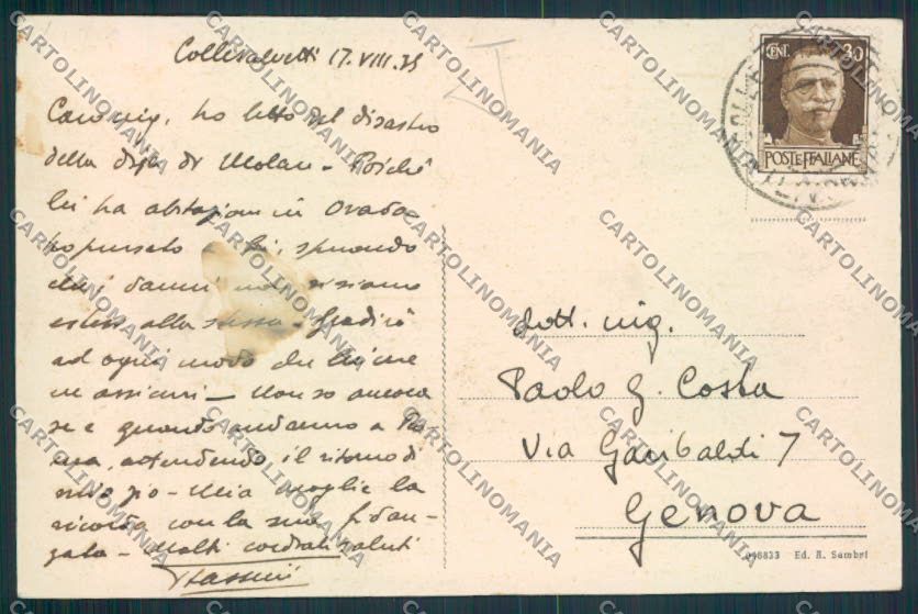 Livorno Colle Salvetti cartolina MV7502 – retro