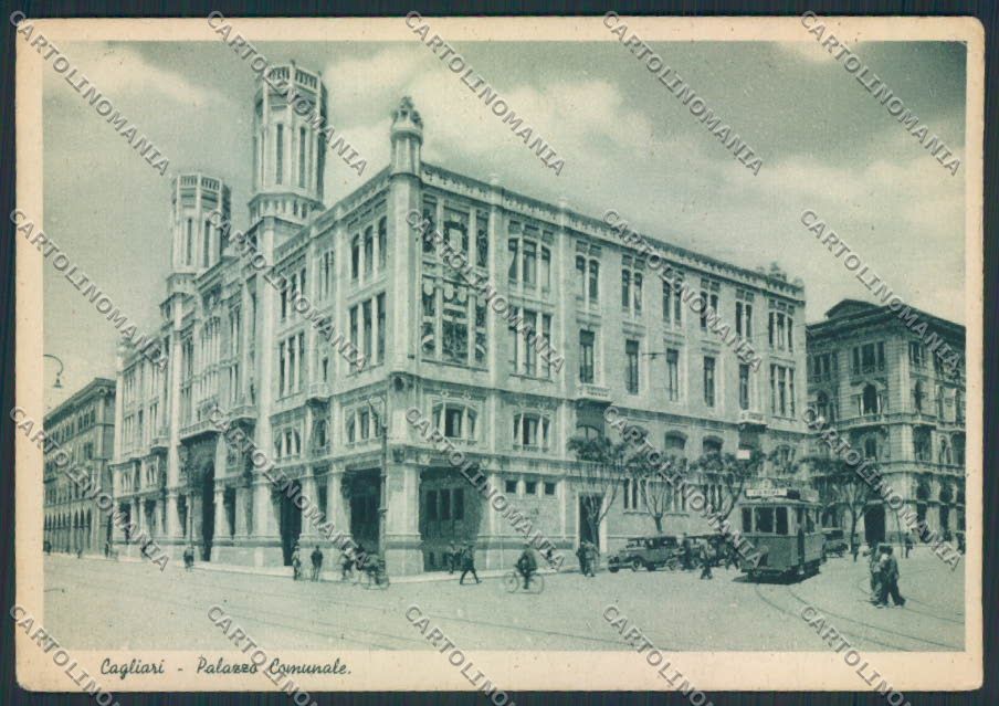 Cagliari Città Tram PIEGHINE FG cartolina MV7628 – fronte
