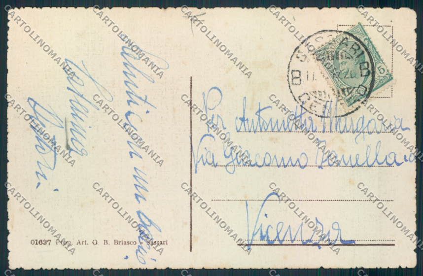 Sassari Città cartolina MV7738 – retro