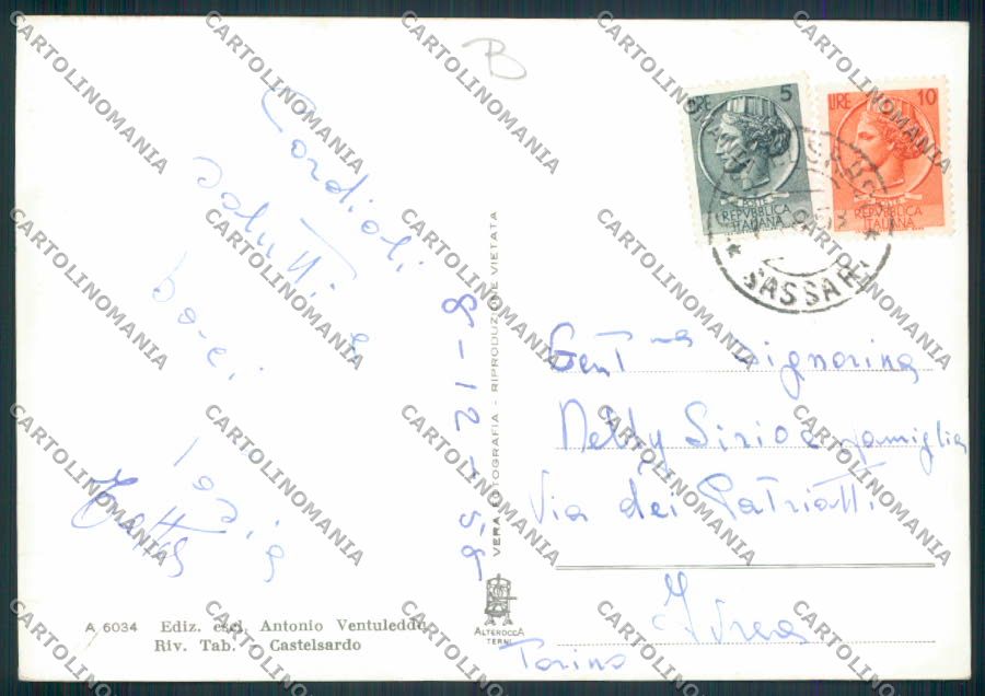 Sassari Castelsardo Foto FG cartolina MV7759 – retro