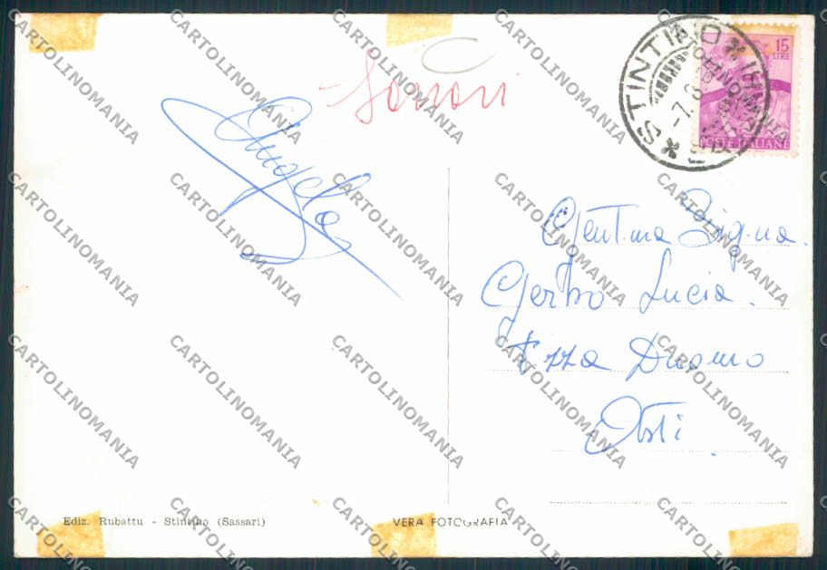 Sassari Stintino COLLA Foto FG cartolina MV7772 – retro