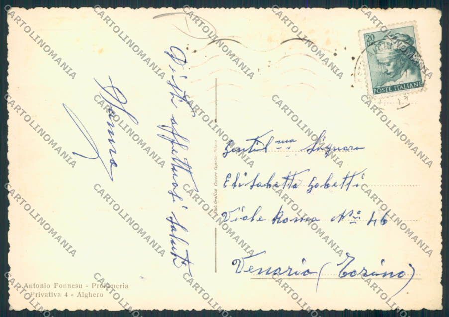 Sassari Alghero FG cartolina MV7774 – retro