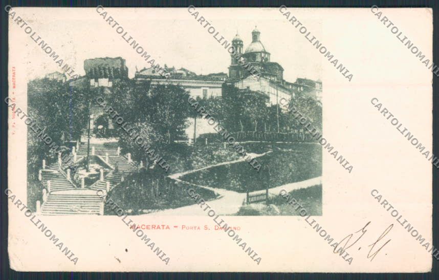 Macerata Città PIEGHINE cartolina MV7785 – fronte