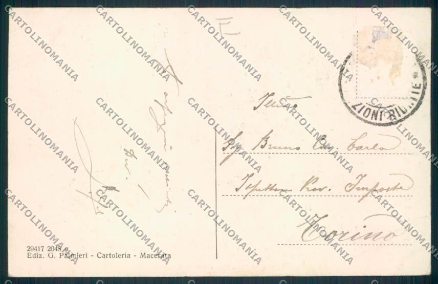 Macerata Città cartolina MV7786 – retro