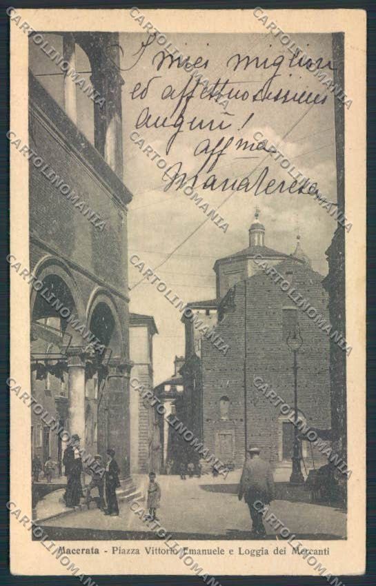 Macerata Città PIEGHINE cartolina MV7793 – fronte