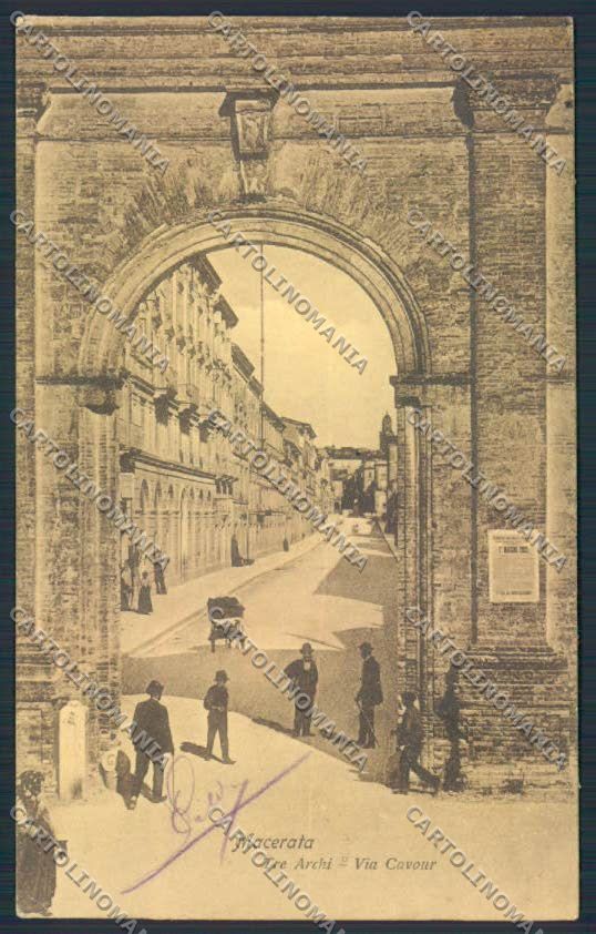 Macerata Città STRAPPO PIEGHINA cartolina MV7805 – fronte