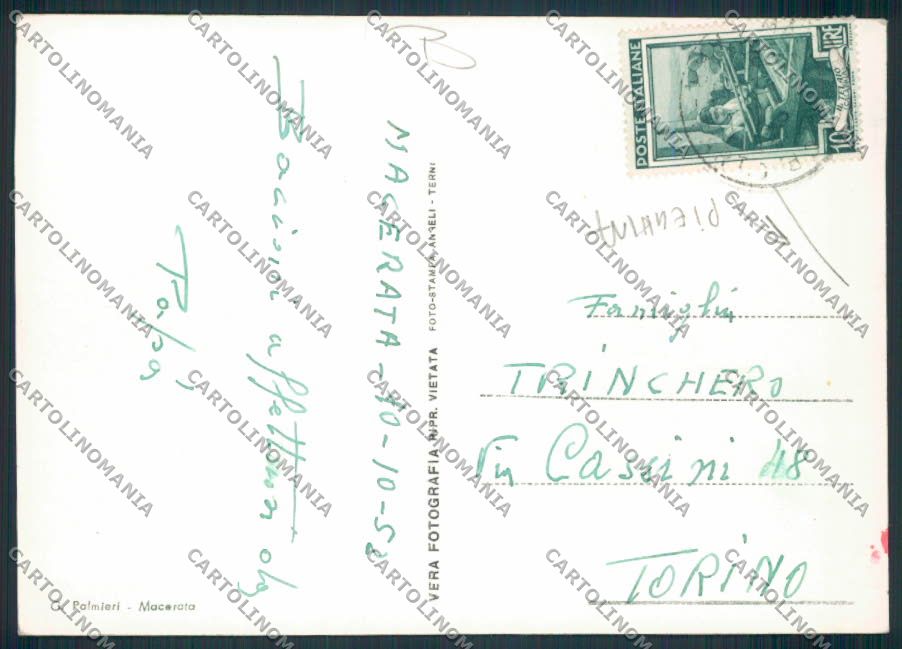 Macerata Città PIEGHINA Foto FG cartolina MV7842 – retro