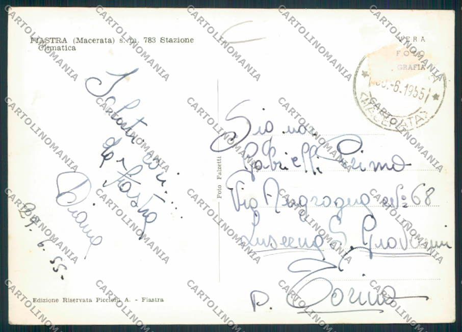 Macerata Fiastra Foto FG cartolina MV7880 – retro