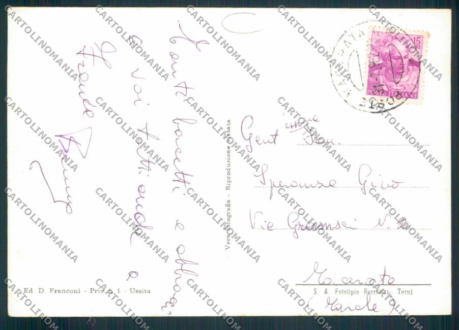 Macerata Ussita Foto FG cartolina MV7887 – retro