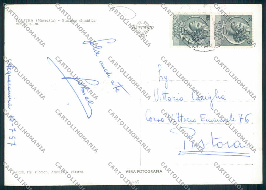 Macerata Fiastra Foto FG cartolina MV7894 – retro