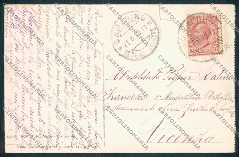 Macerata Camerino cartolina MV7906 – retro