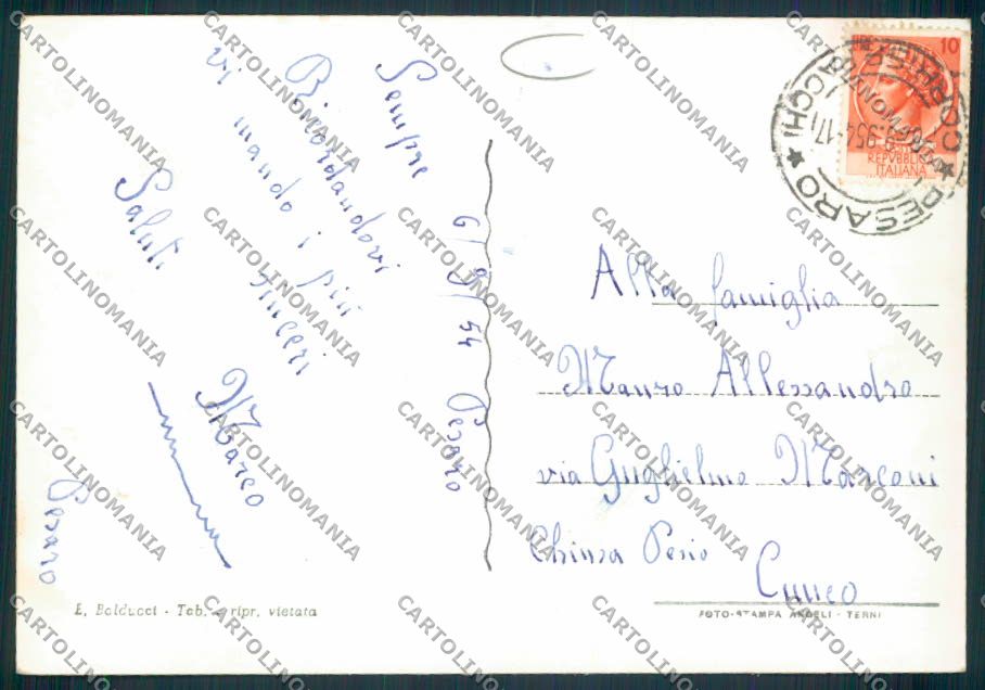 Pesaro Città Foto FG cartolina MV7971 – retro