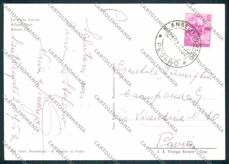Pesaro Sant'Angelo FG cartolina MV8021 – retro