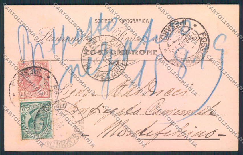 Pesaro Fossombrone Commerciale cartolina MV8106 – fronte