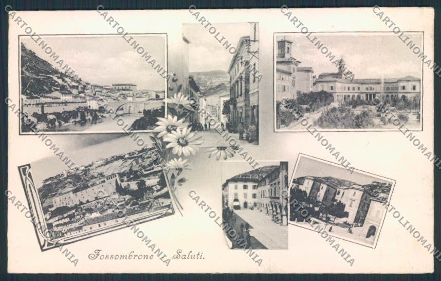 Pesaro Fossombrone cartolina MV8108 – fronte