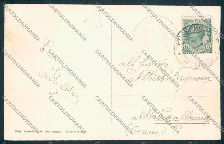 Pesaro Fossombrone cartolina MV8108 – retro