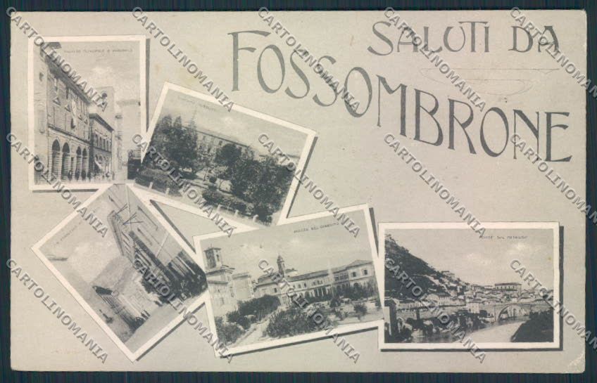 Pesaro Fossombrone cartolina MV8109 – fronte