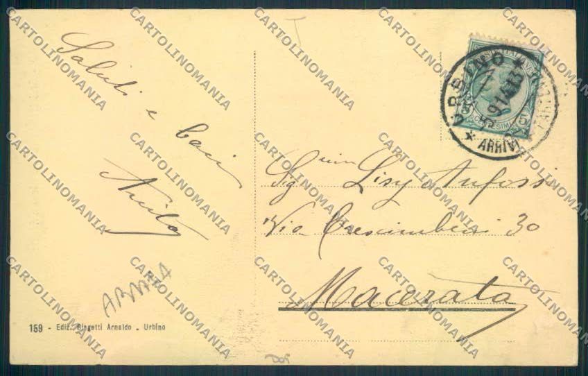 Pesaro Urbino ABRASA cartolina MV8138 – retro