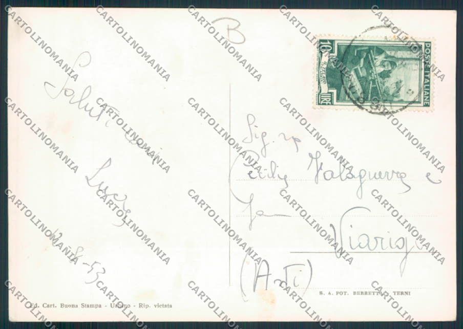 Pesaro Urbino ADESIVO Foto FG cartolina MV8152 – retro