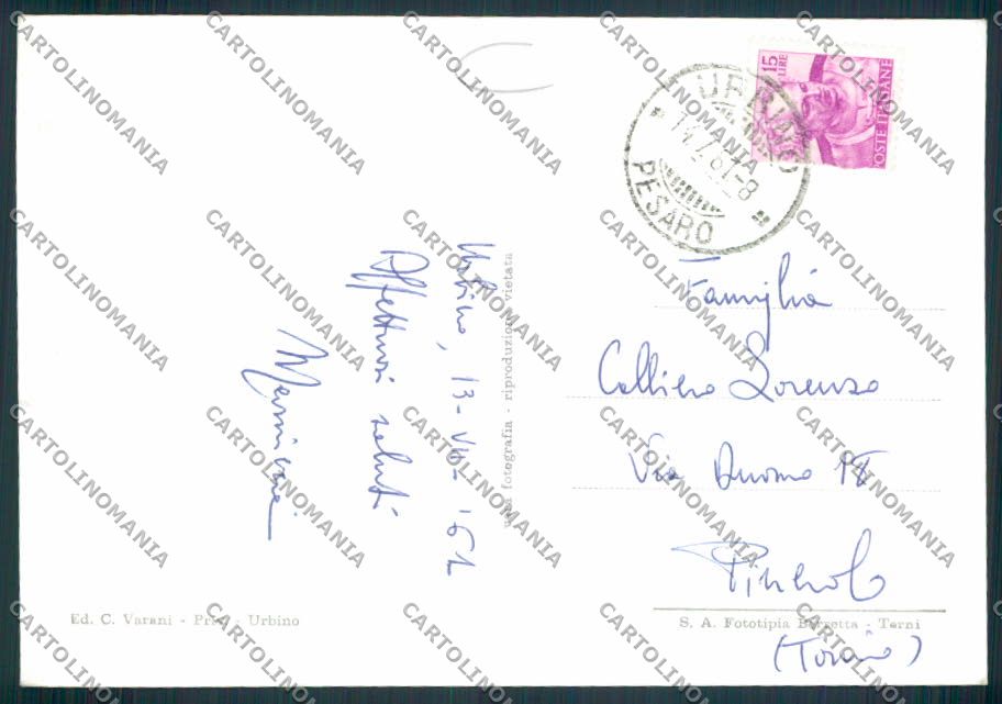Pesaro Urbino Foto FG cartolina MV8153 – retro